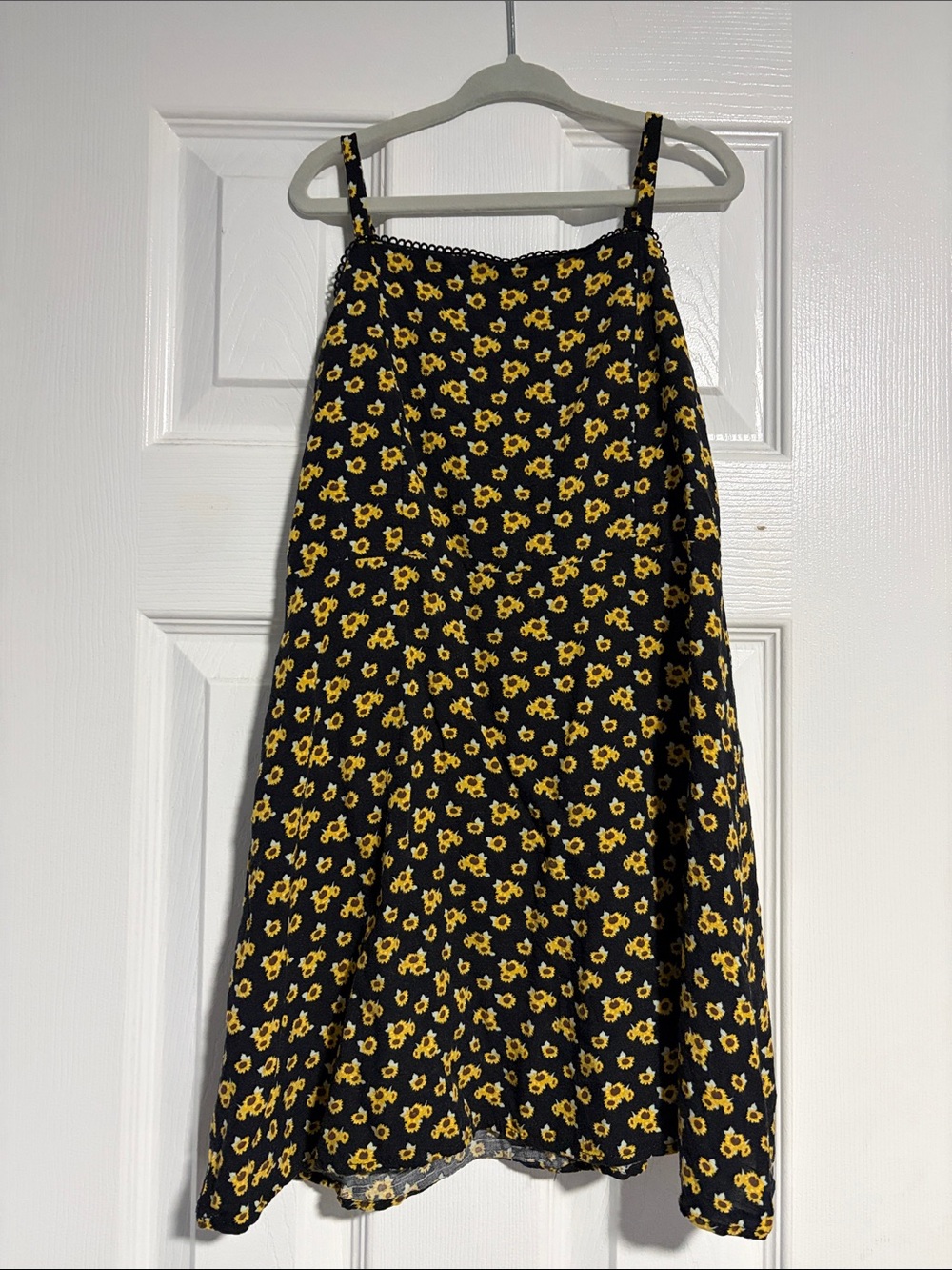 art class Black Dress with Yellow Floral Print - Girls